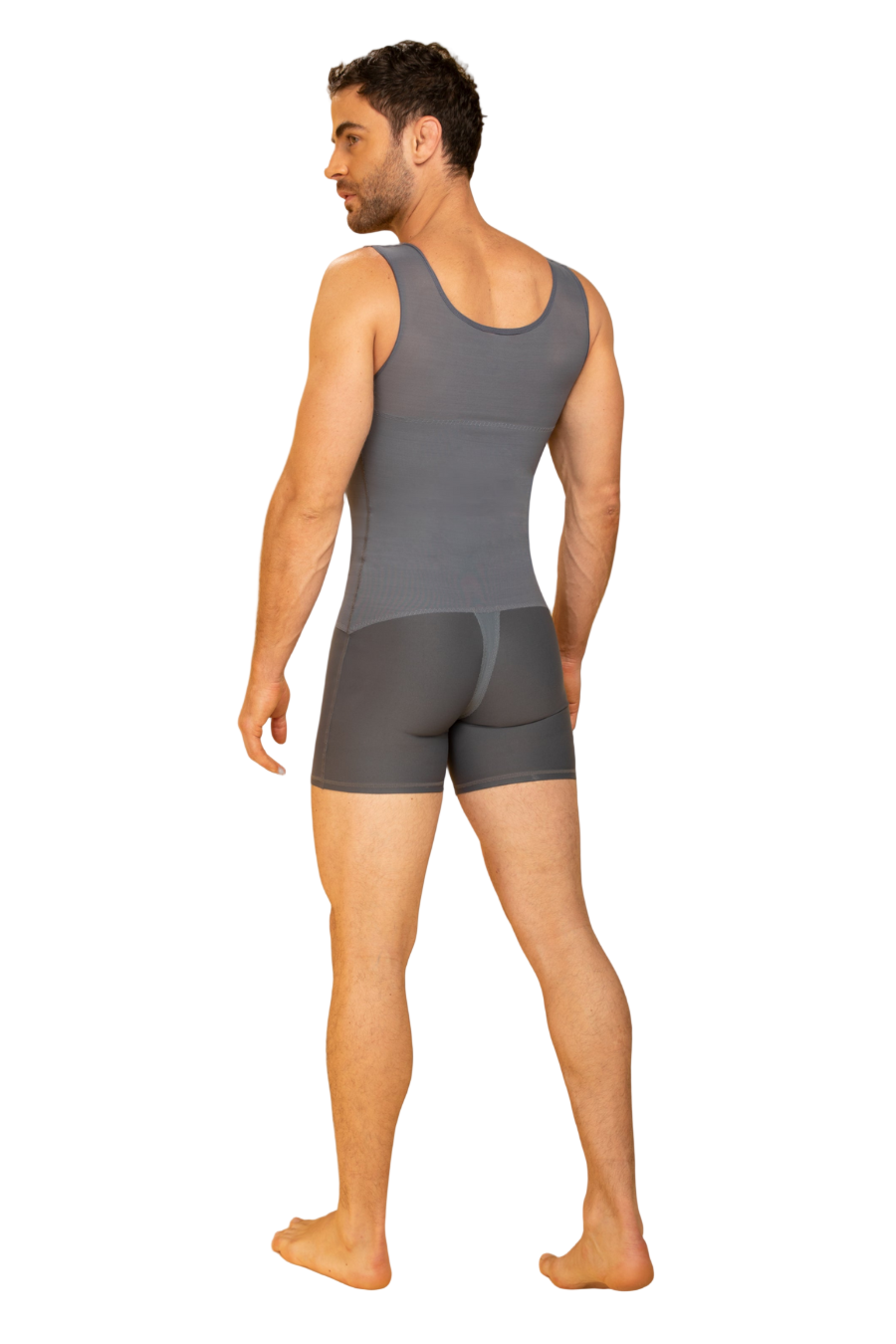 FAJA SISA MASCULINA 083 - FAJA CORTA, ALTA COMPRESIÓN, ESPALDA CUBIERTA