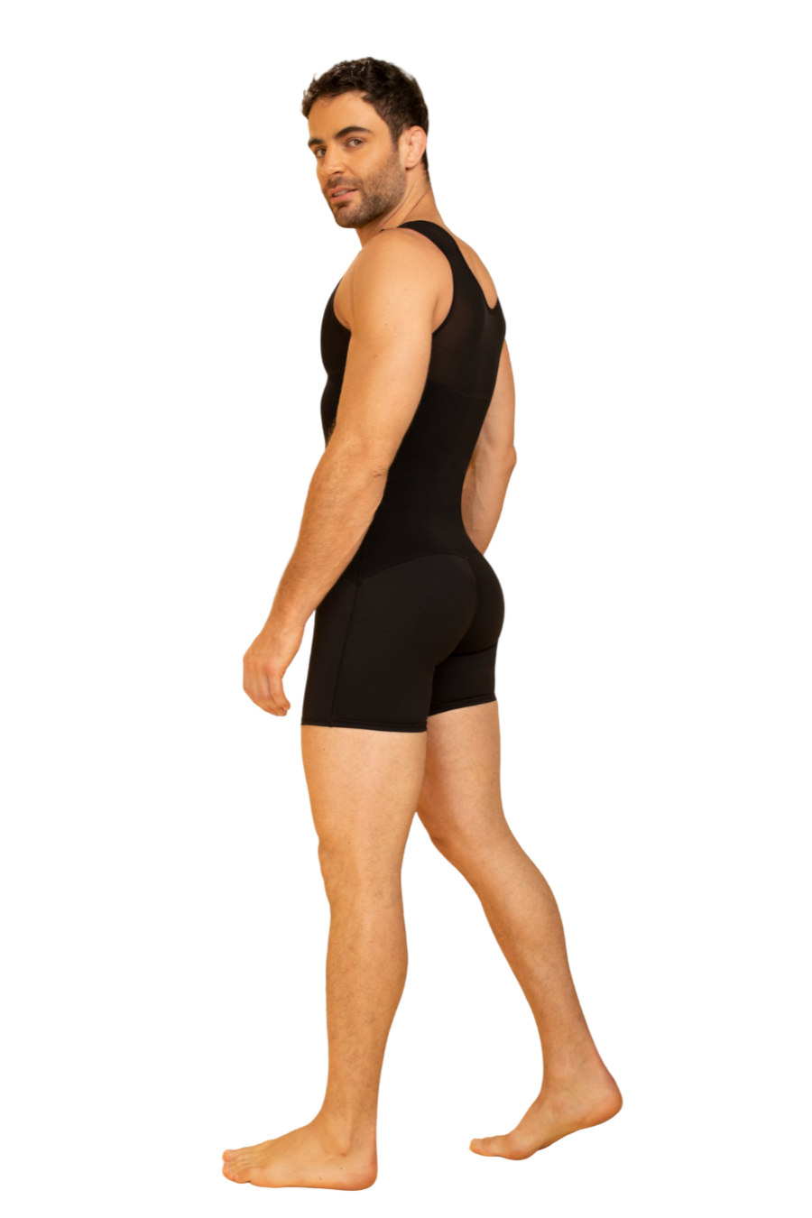 FAJA SISA MASCULINA 083 - FAJA CORTA, ALTA COMPRESIÓN, ESPALDA CUBIERTA