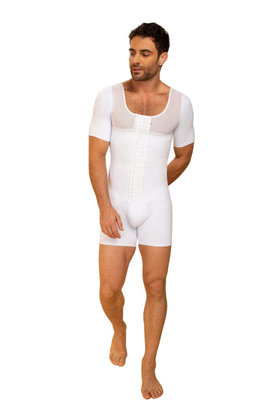 FAJA MASCULINA CORTA 084 - ALTA COMPRESIÓN, CON MANGAS