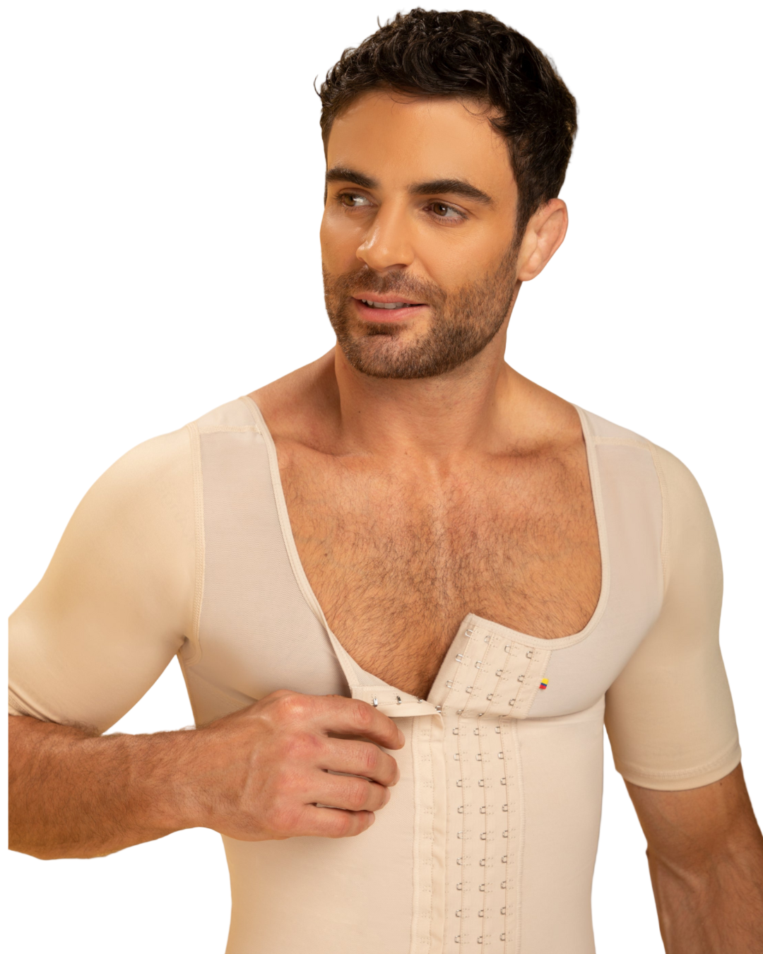 FAJA MASCULINA CORTA 084 - ALTA COMPRESIÓN, CON MANGAS