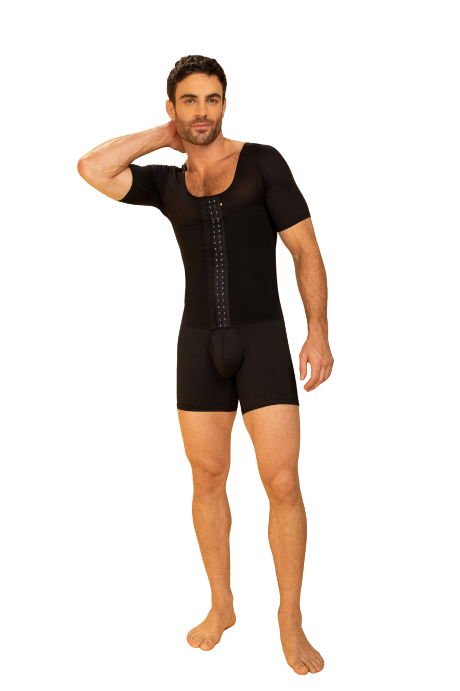 FAJA MASCULINA CORTA 084 - ALTA COMPRESIÓN, CON MANGAS