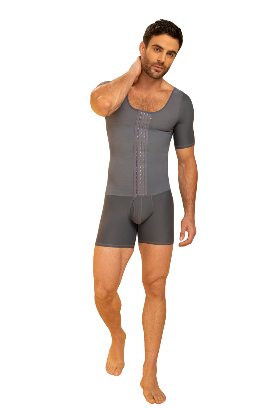 FAJA MASCULINA CORTA 084 - ALTA COMPRESIÓN, CON MANGAS