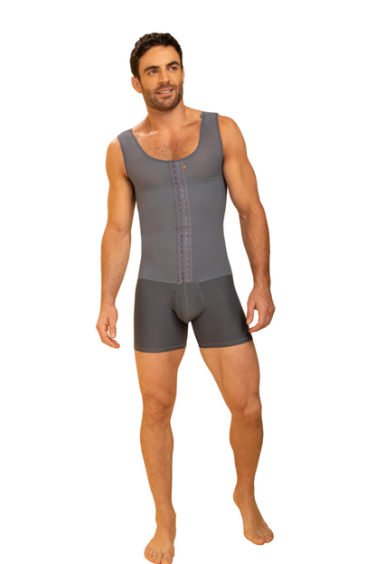 FAJA SISA MASCULINA 083 - FAJA CORTA, ALTA COMPRESIÓN, ESPALDA CUBIERTA