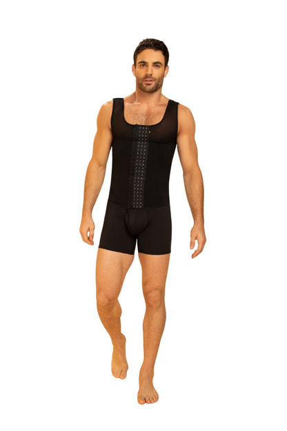 FAJA SISA MASCULINA 083 - FAJA CORTA, ALTA COMPRESIÓN, ESPALDA CUBIERTA