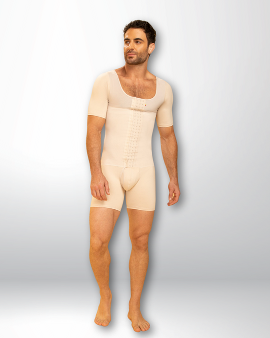 FAJA MASCULINA CORTA 084 - ALTA COMPRESIÓN, CON MANGAS