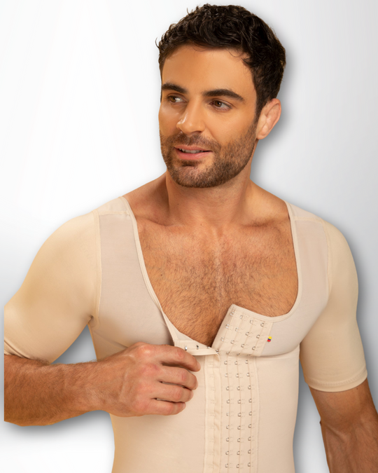 FAJA MASCULINA CORTA 084 - ALTA COMPRESIÓN, CON MANGAS