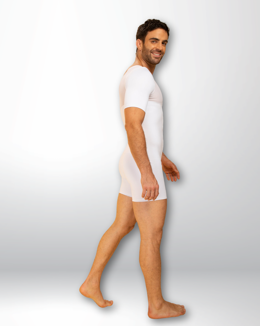FAJA MASCULINA CORTA 084 - ALTA COMPRESIÓN, CON MANGAS