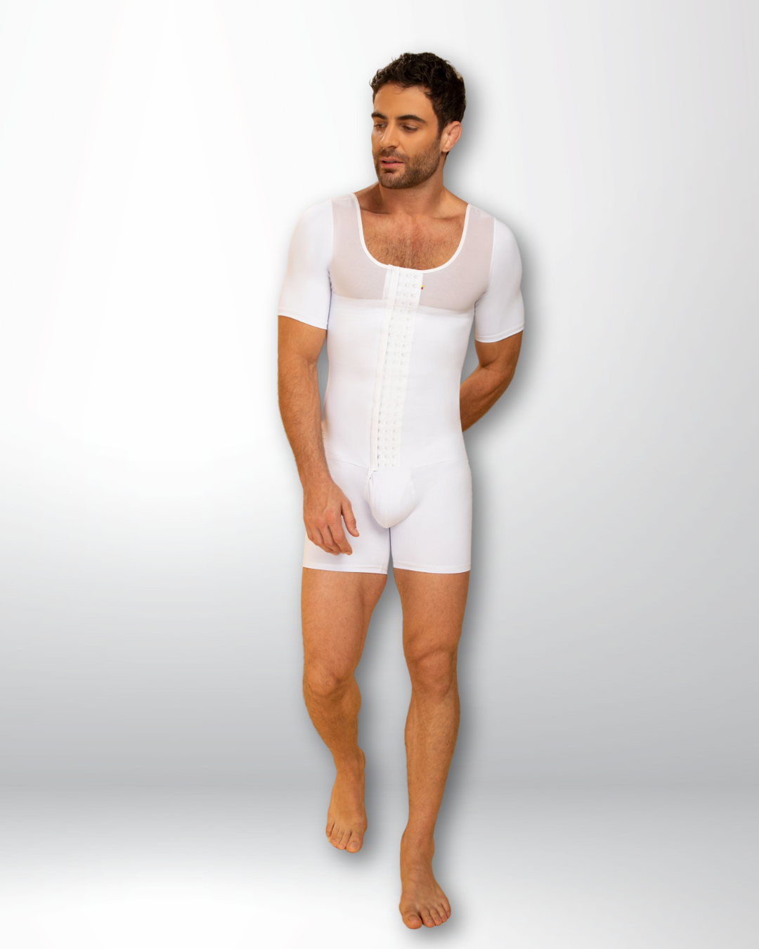 FAJA MASCULINA CORTA 084 - ALTA COMPRESIÓN, CON MANGAS
