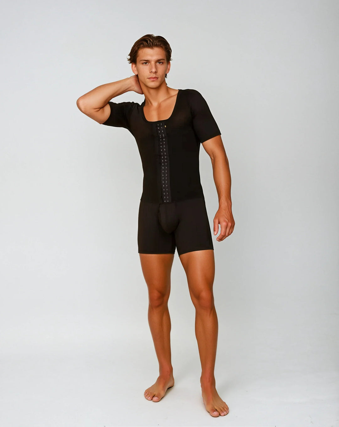 FAJA MASCULINA CORTA 084 - ALTA COMPRESIÓN, CON MANGAS