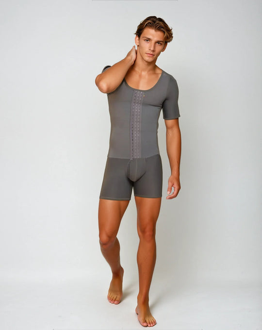 FAJA MASCULINA CORTA 084 - ALTA COMPRESIÓN, CON MANGAS